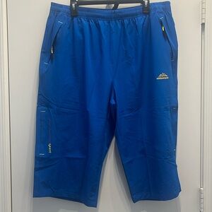 NWT TACVASEN 3/4 Capri Quick Drying Zipper Pockets Long shorts